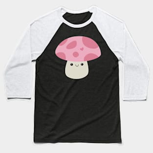 Pink Mushroom Baseball T-Shirt